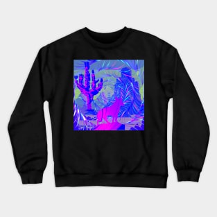 all seeing cactus Crewneck Sweatshirt